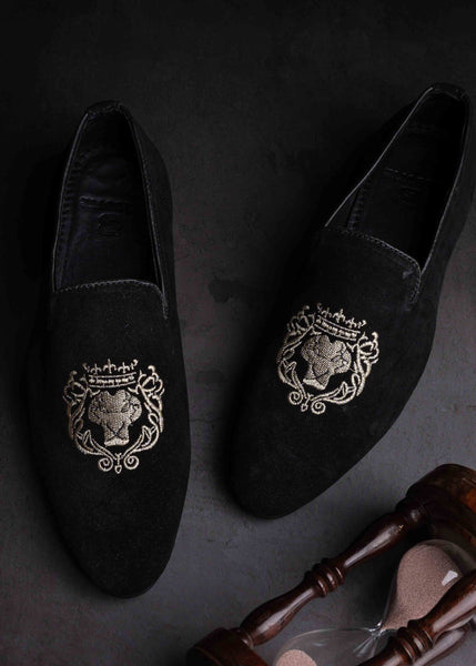 Loafer with embroidered detail, Moccasins & Loafers, Men's