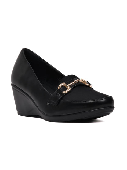 Women, Women Footwear, Black Loafers