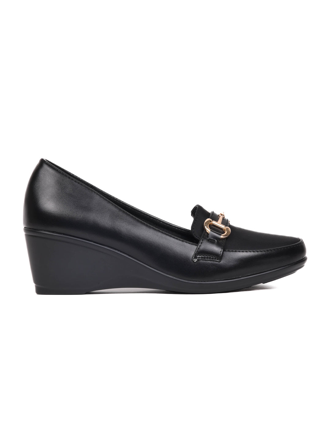 Women, Women Footwear, Black Loafers