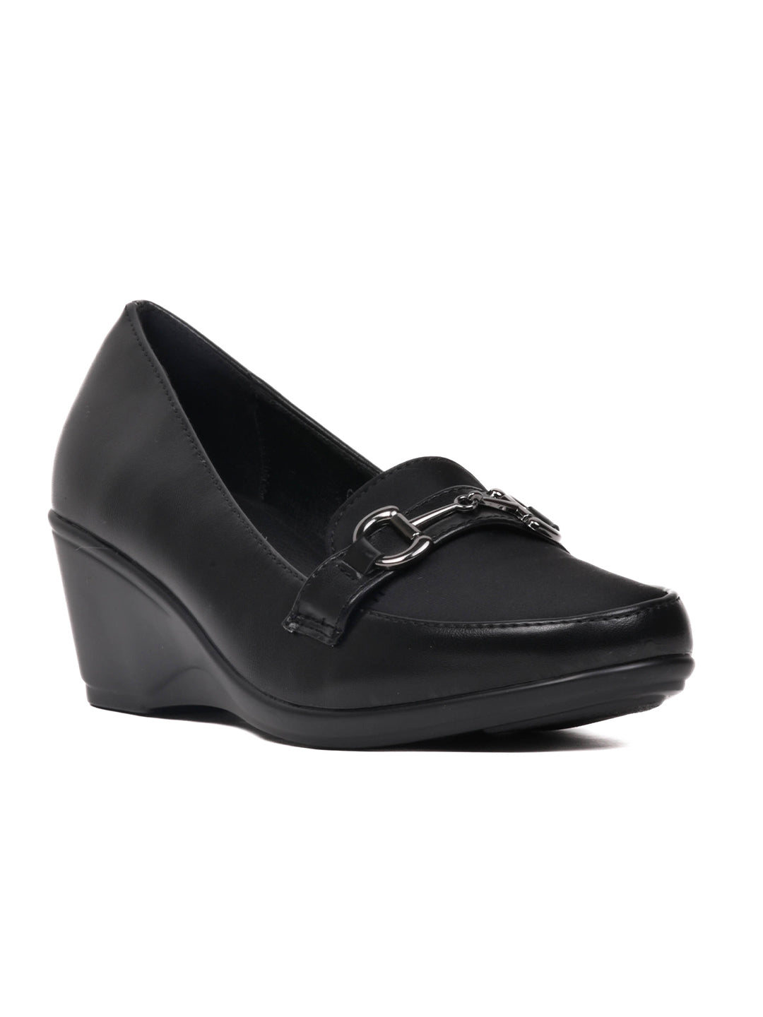 Women, Women Footwear, Black Loafers