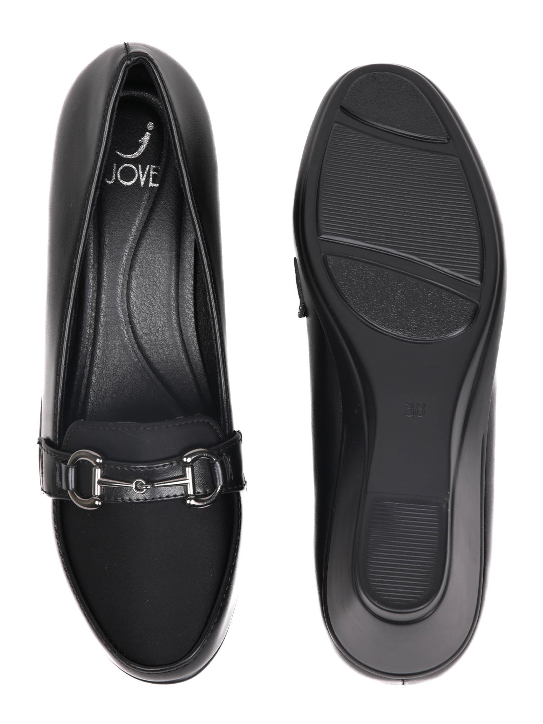 Women, Women Footwear, Black Loafers