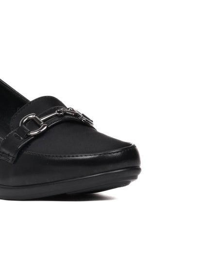 Women, Women Footwear, Black Loafers