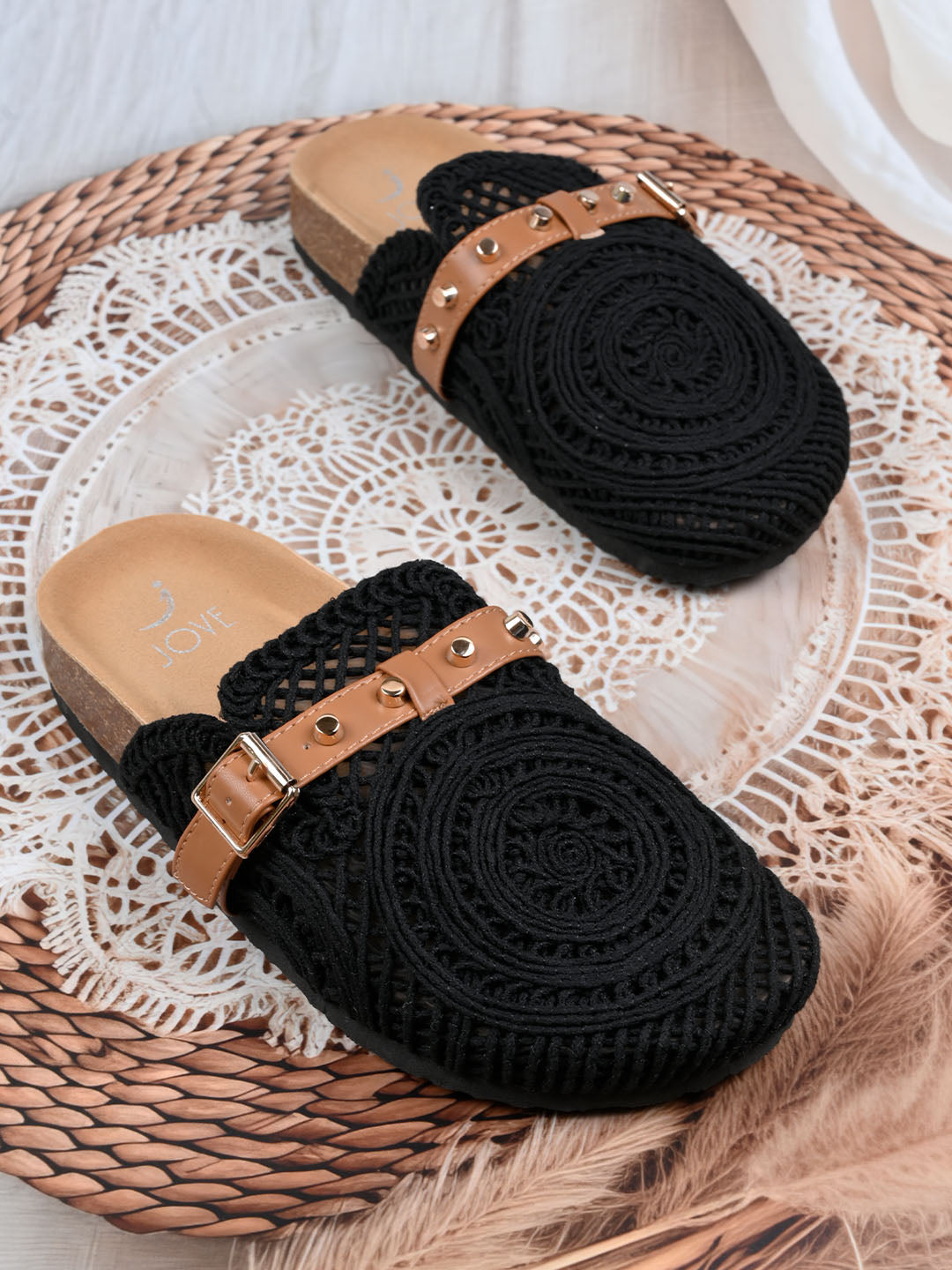 Women, Women Footwear, Black Mules