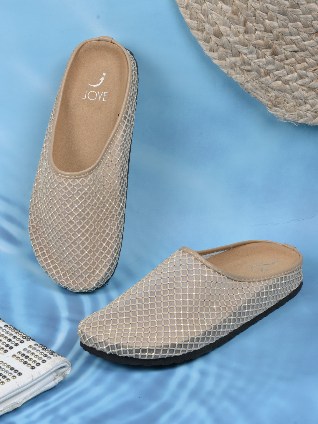 Women, Women Footwear, Beige Mules