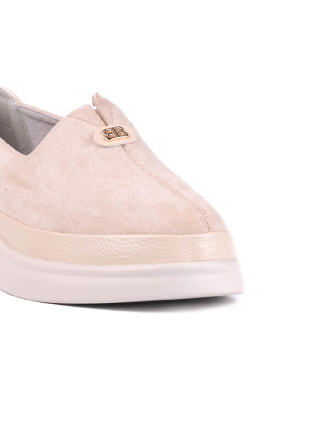 Women Beige Solid Loafers