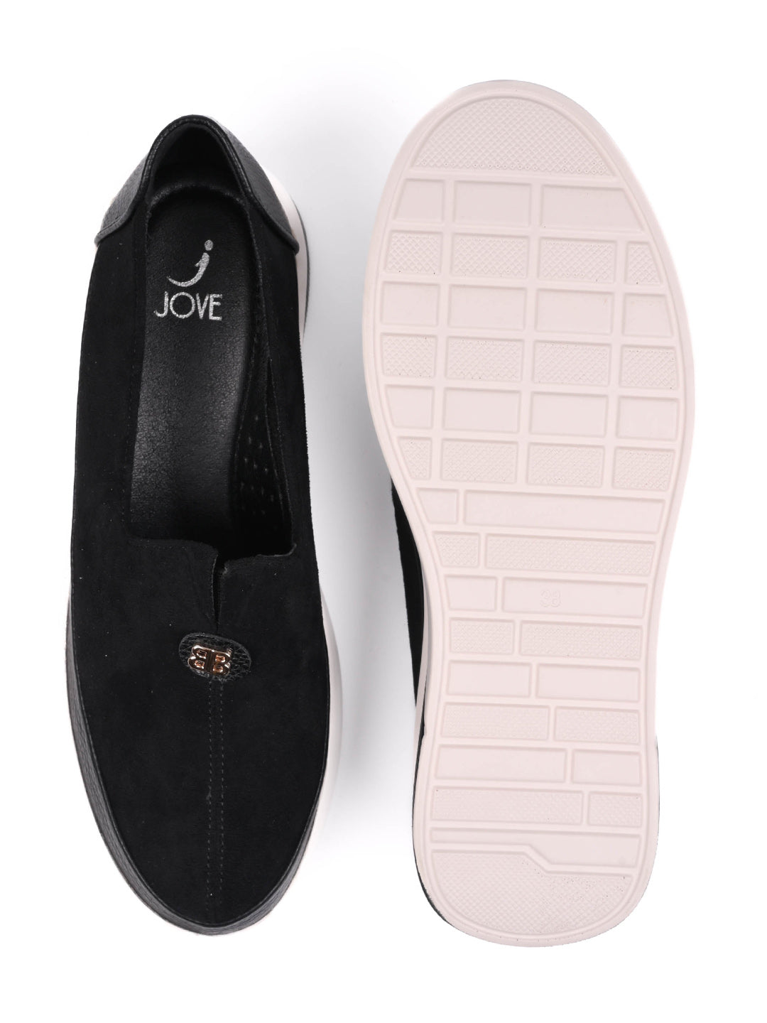 Women, Women Footwear, Black Loafers