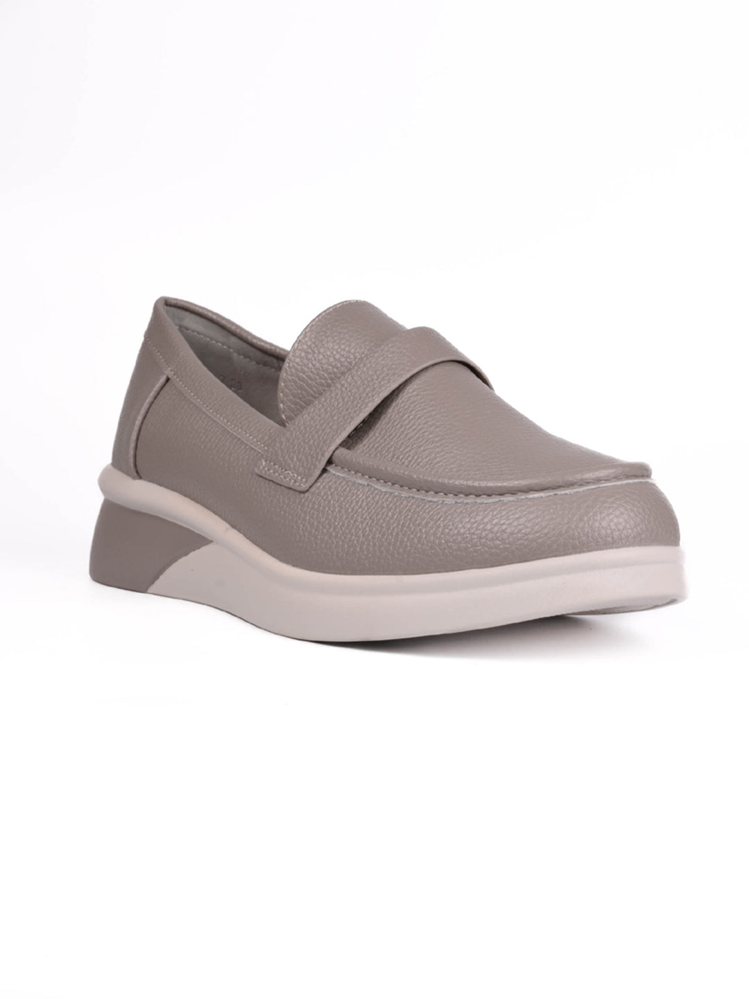 Women, Women Footwear, Grey Loafers