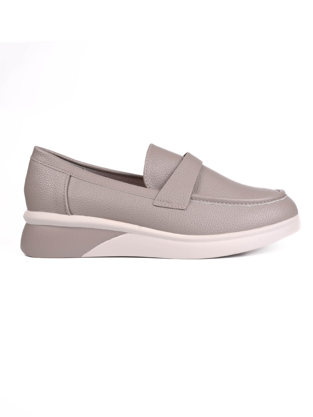 Women, Women Footwear, Grey Loafers