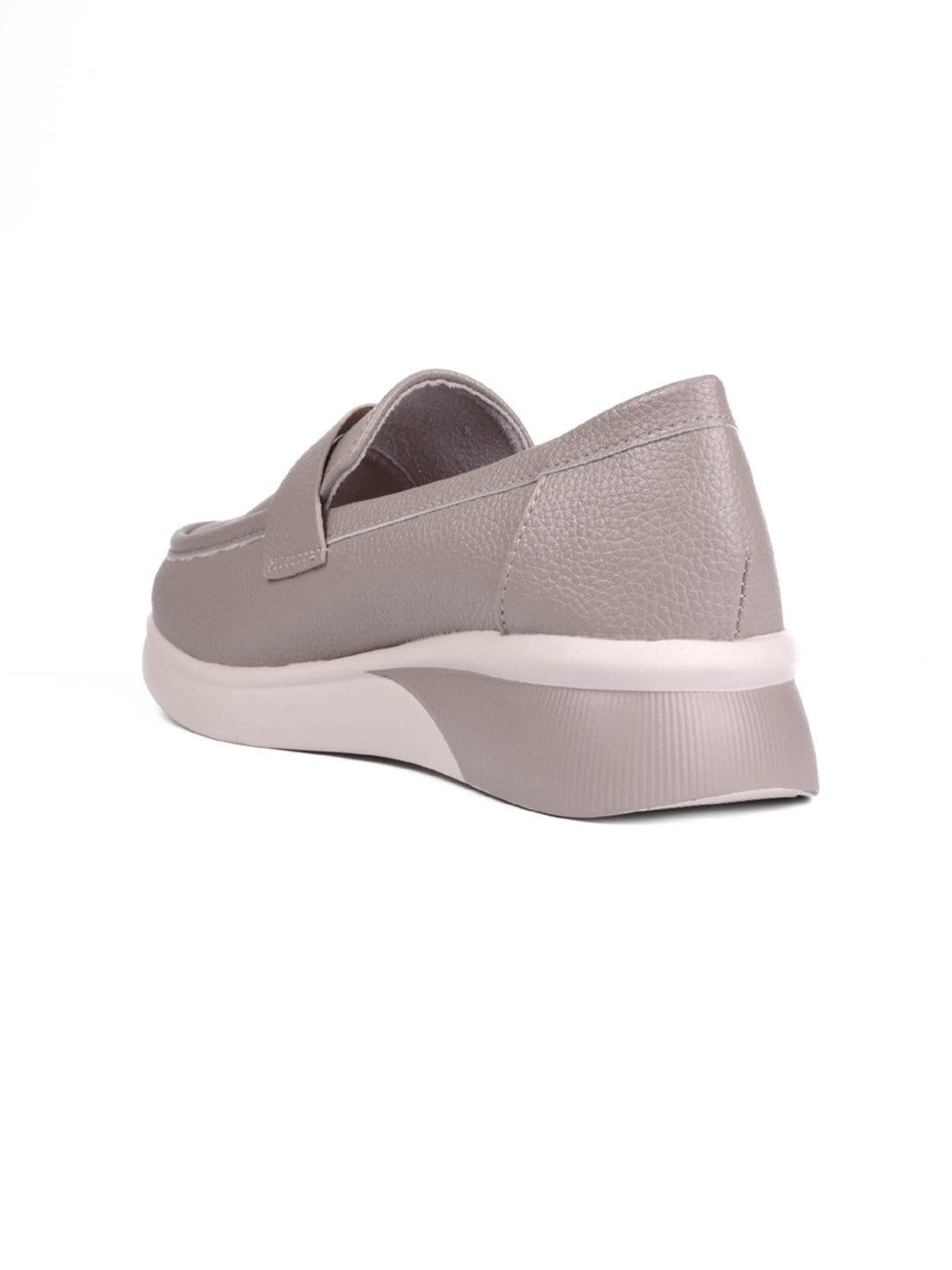 Women, Women Footwear, Grey Loafers