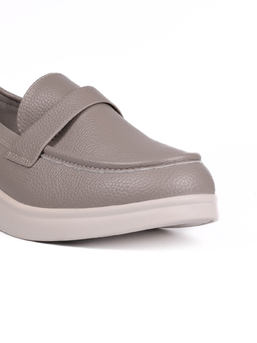 Women Grey Textured Loafers