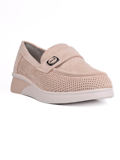 Women, Women Footwear, Beige Loafers