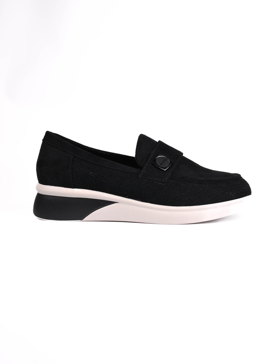 Women, Women Footwear, Black Loafers