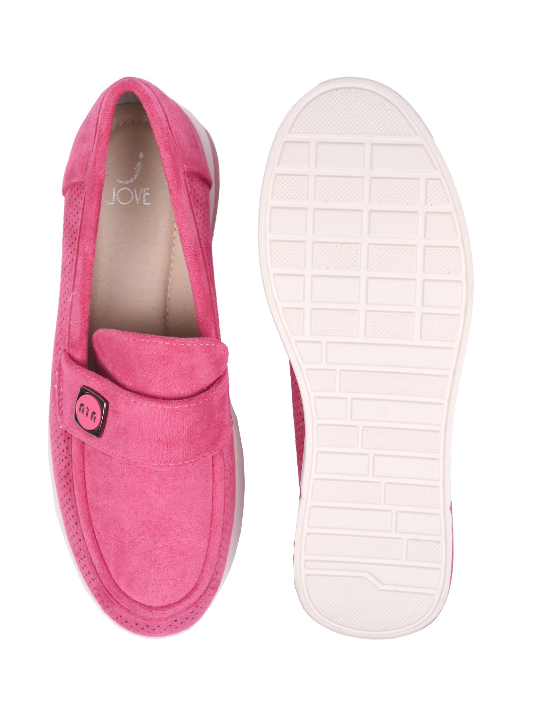 Women, Women Footwear, Fuchsia Loafers