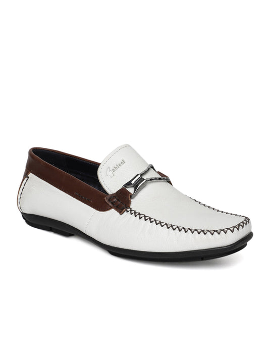 Footwear, Men Footwear, White Loafers