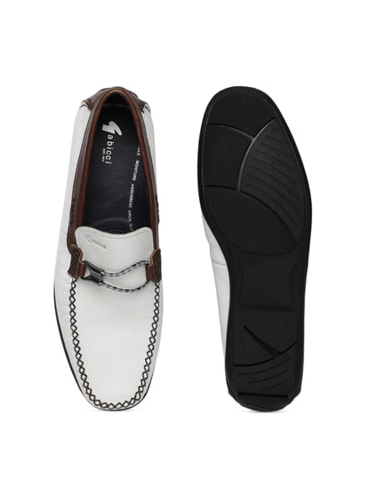 Footwear, Men Footwear, White Loafers