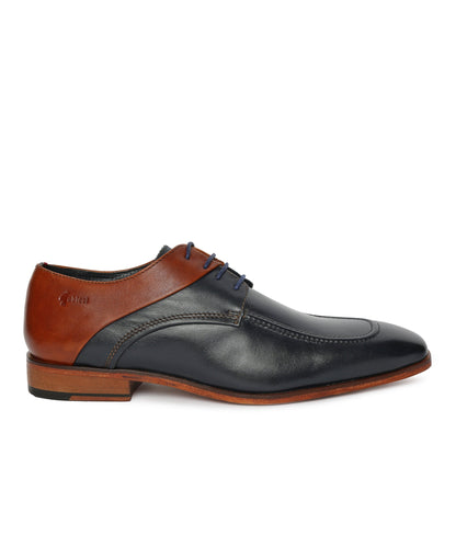 Footwear, Men Footwear, Navy Blue Derby Shoes