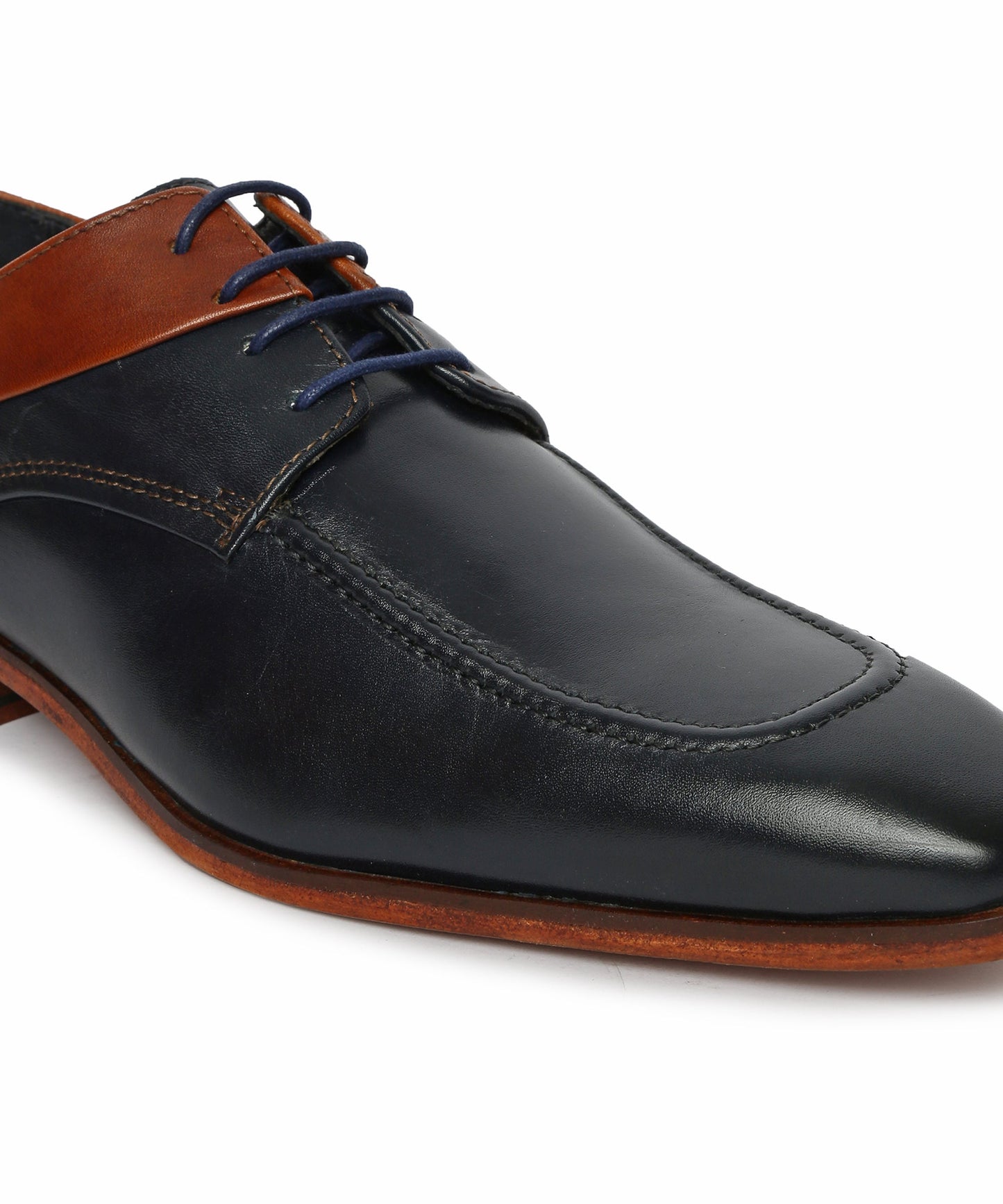 Footwear, Men Footwear, Navy Blue Derby Shoes