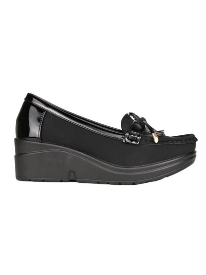 Women, Women Footwear, Black Loafers