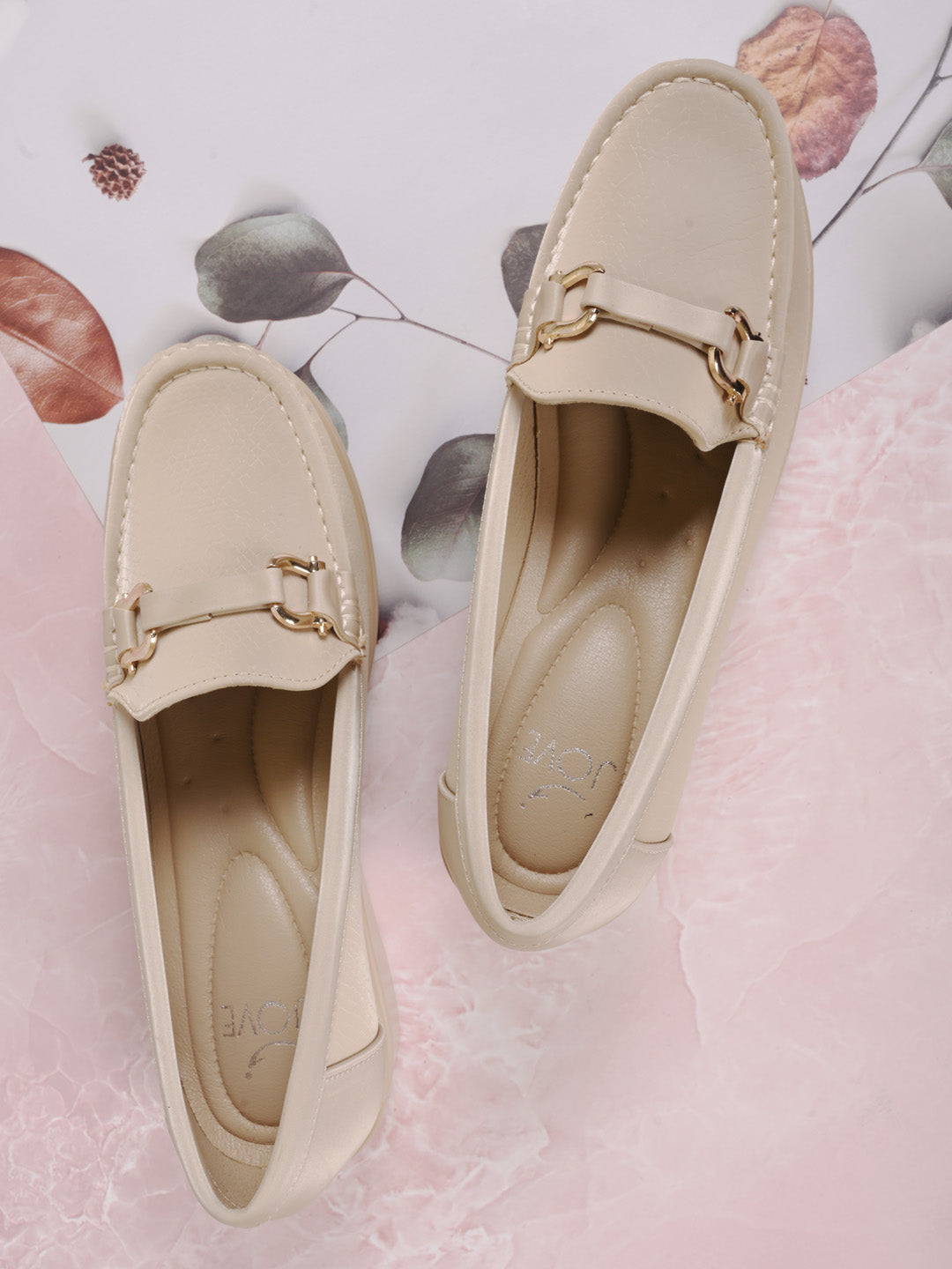 Women, Women Footwear, Beige Loafers