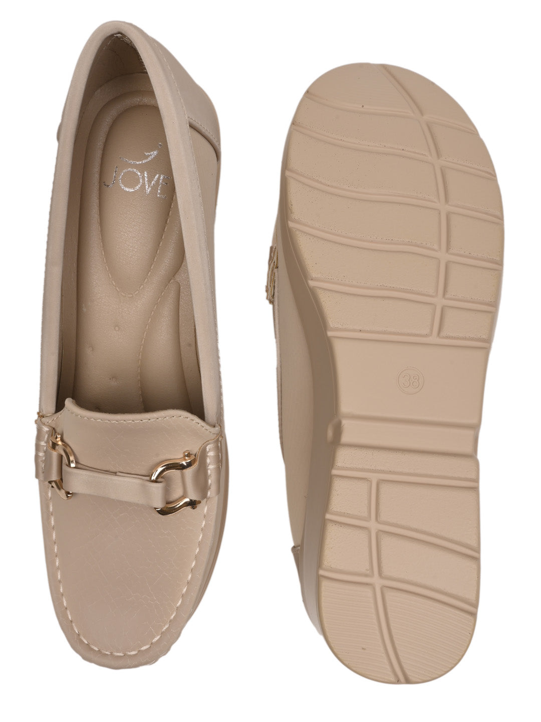 Women, Women Footwear, Beige Loafers