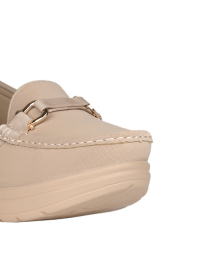 Women, Women Footwear, Beige Loafers