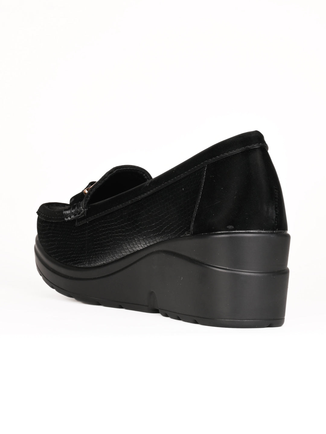 Women, Women Footwear, Black Loafers