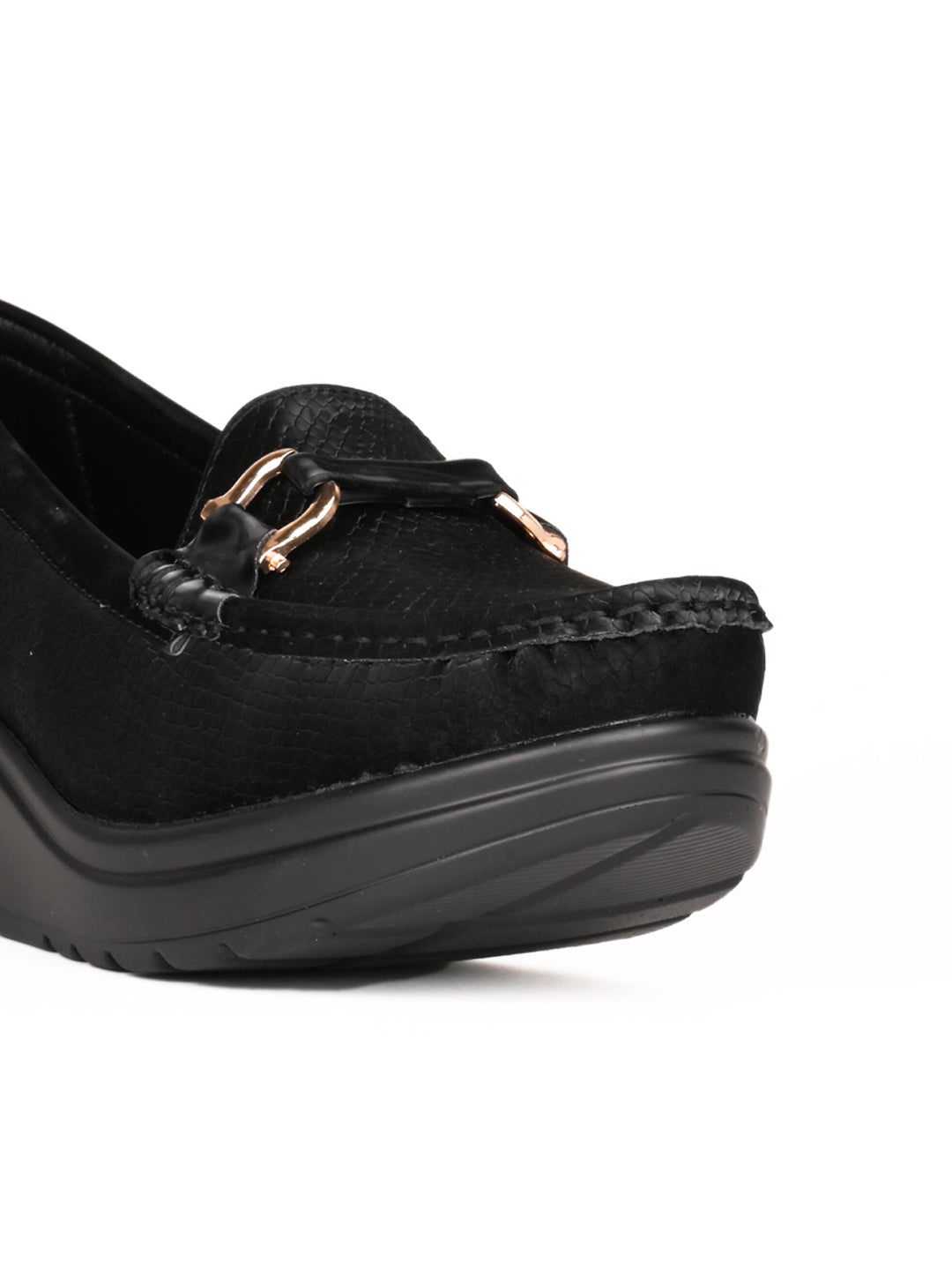 Women, Women Footwear, Black Loafers