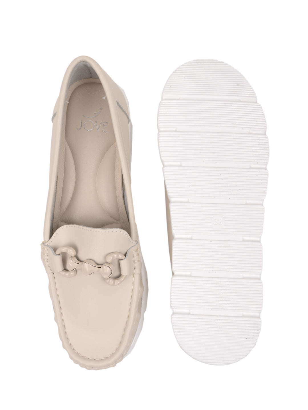 Women, Women Footwear, Beige Loafers