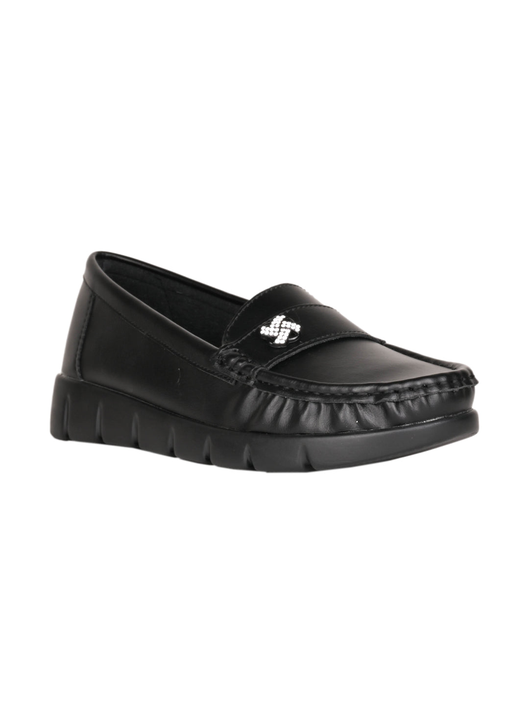 Women, Women Footwear, Black Loafers