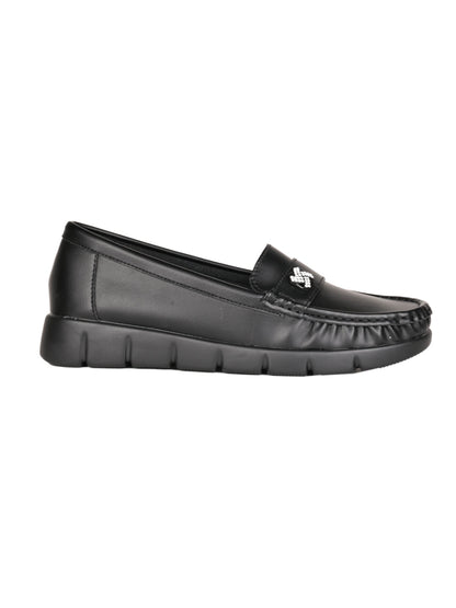 Women, Women Footwear, Black Loafers