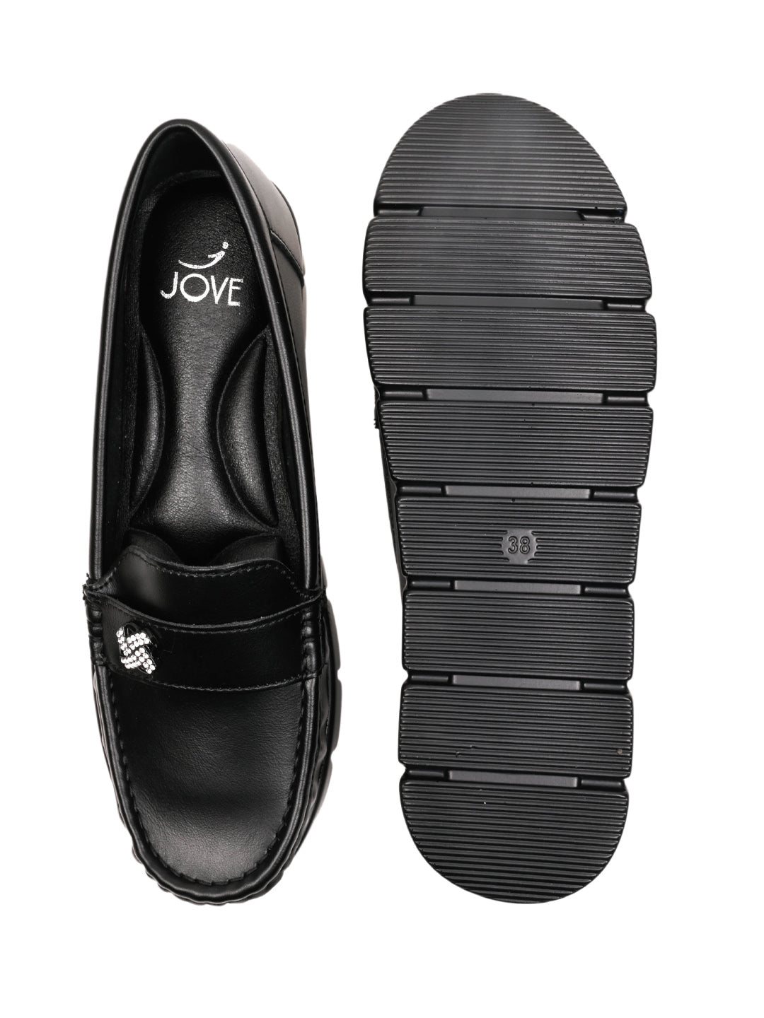 Women, Women Footwear, Black Loafers