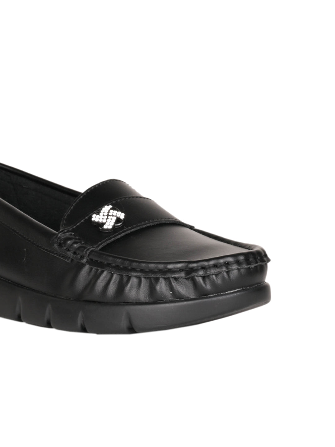 Women, Women Footwear, Black Loafers