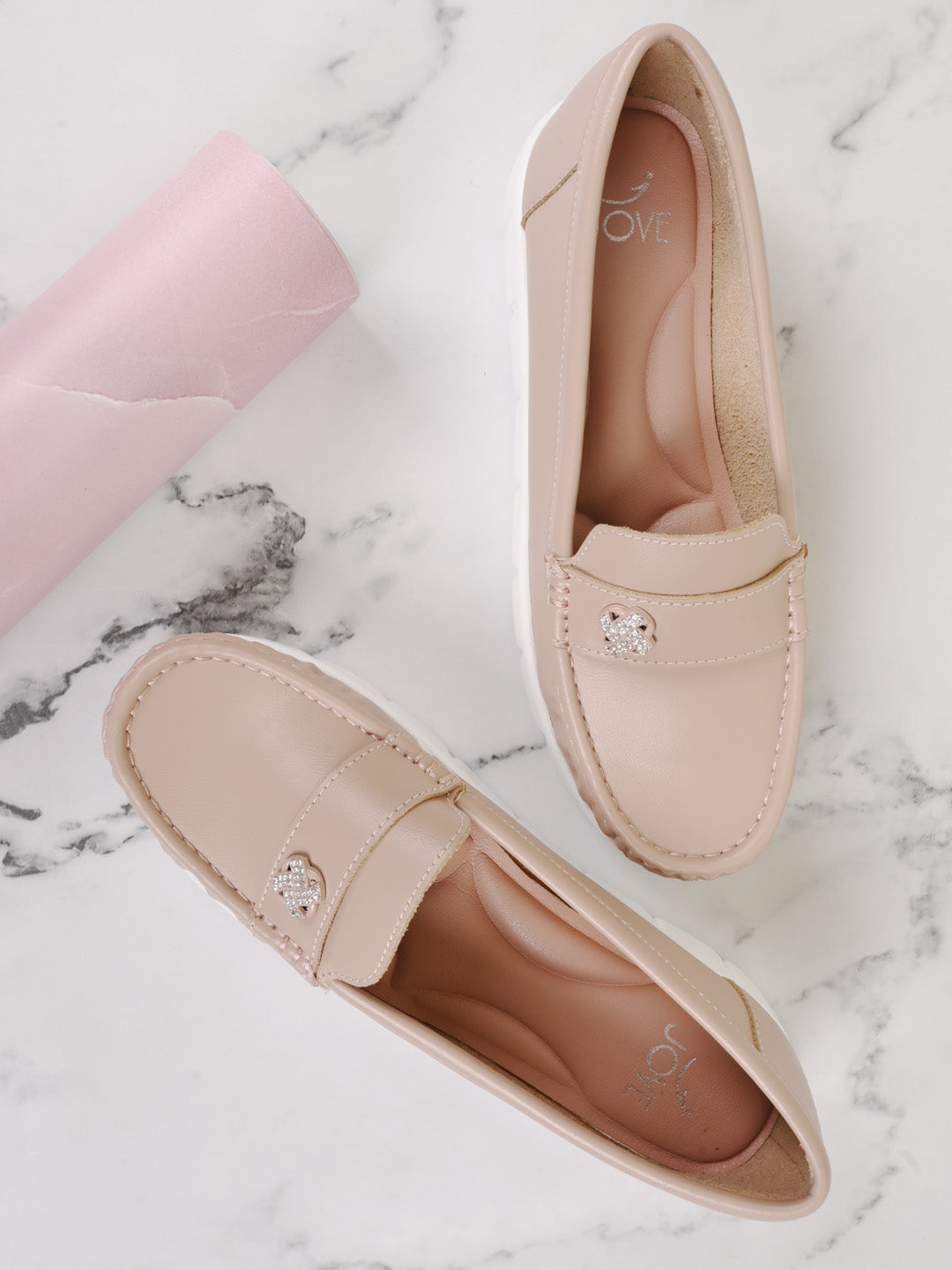 Women, Women Footwear, Pink Loafers