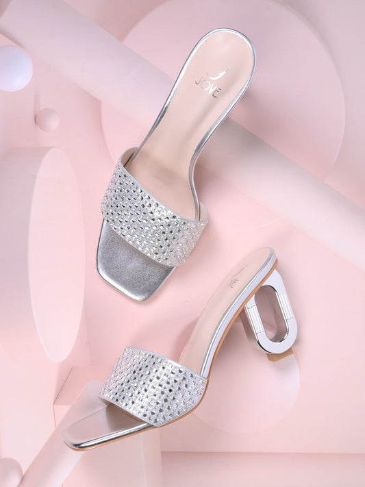 Women, Women Footwear, Silver Sandals