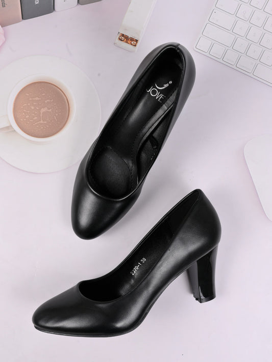 Women, Women Footwear, Black Pumps