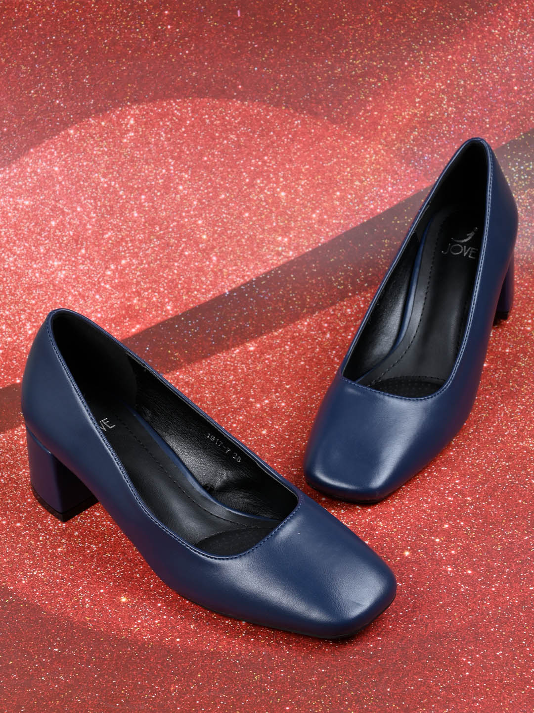 Women, Women Footwear, Navy Blue Pumps