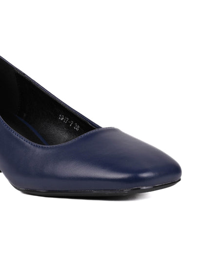 Women, Women Footwear, Navy Blue Pumps