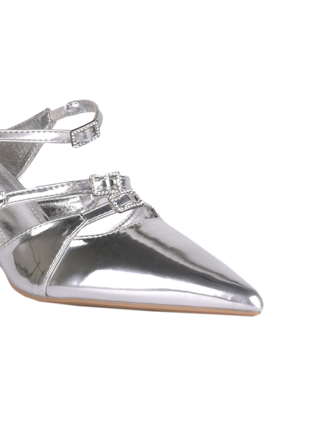 Women Silver Solid Pumps