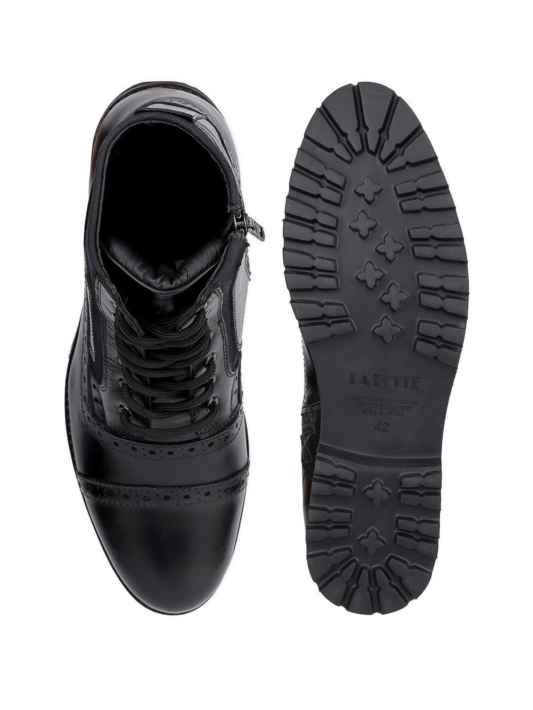 Men Black Solid Derby