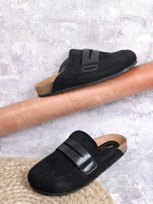 Women, Women Footwear, Black Mules