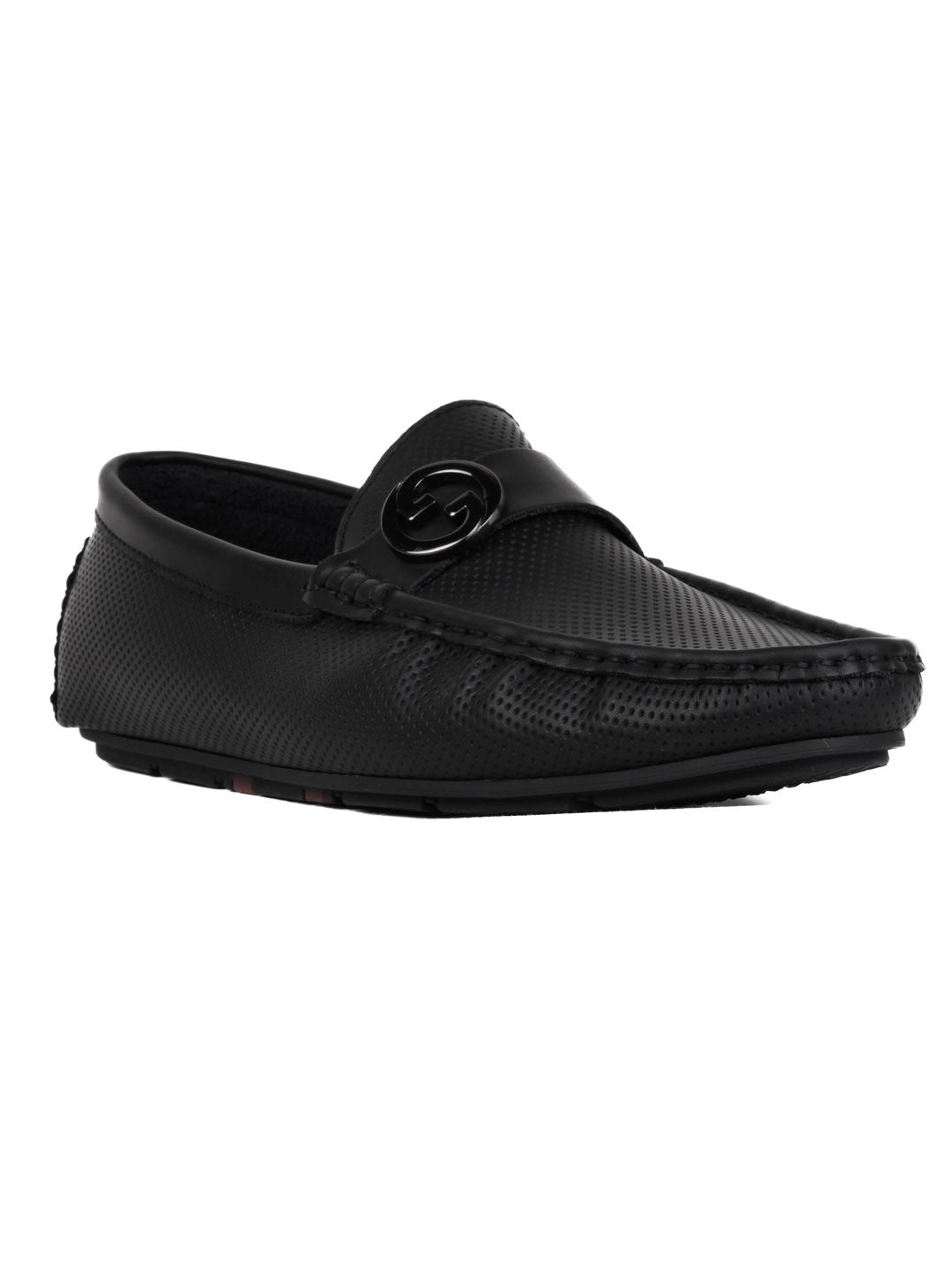 Men, Men Footwear, Black Driving Shoes