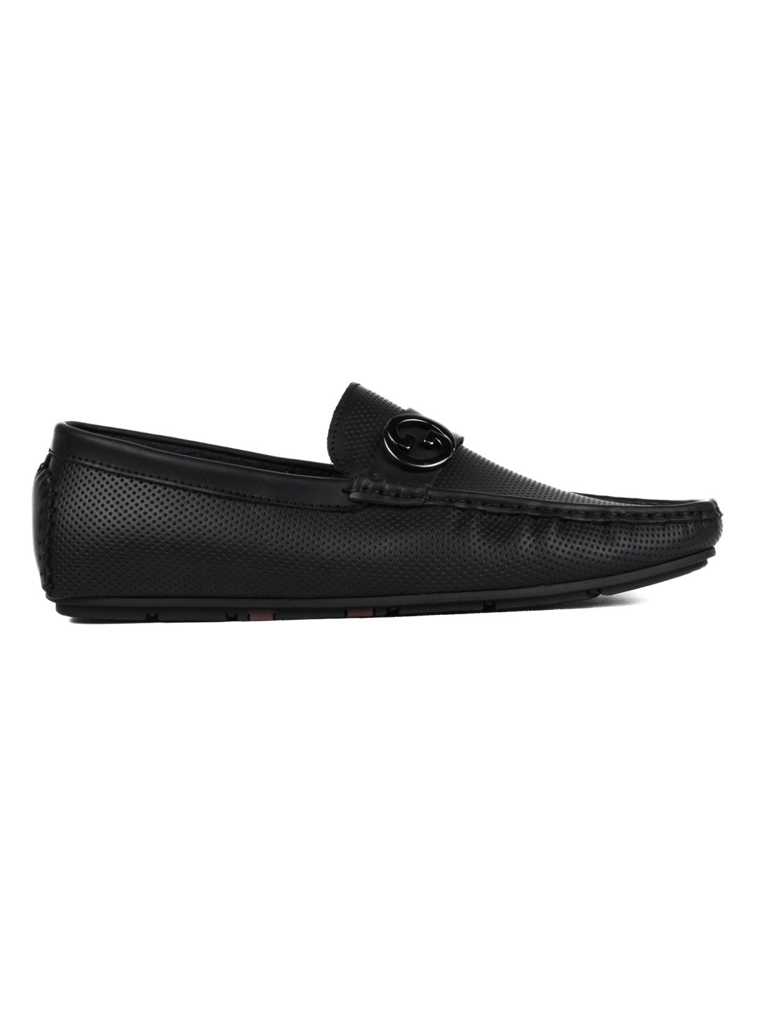 Men, Men Footwear, Black Driving Shoes