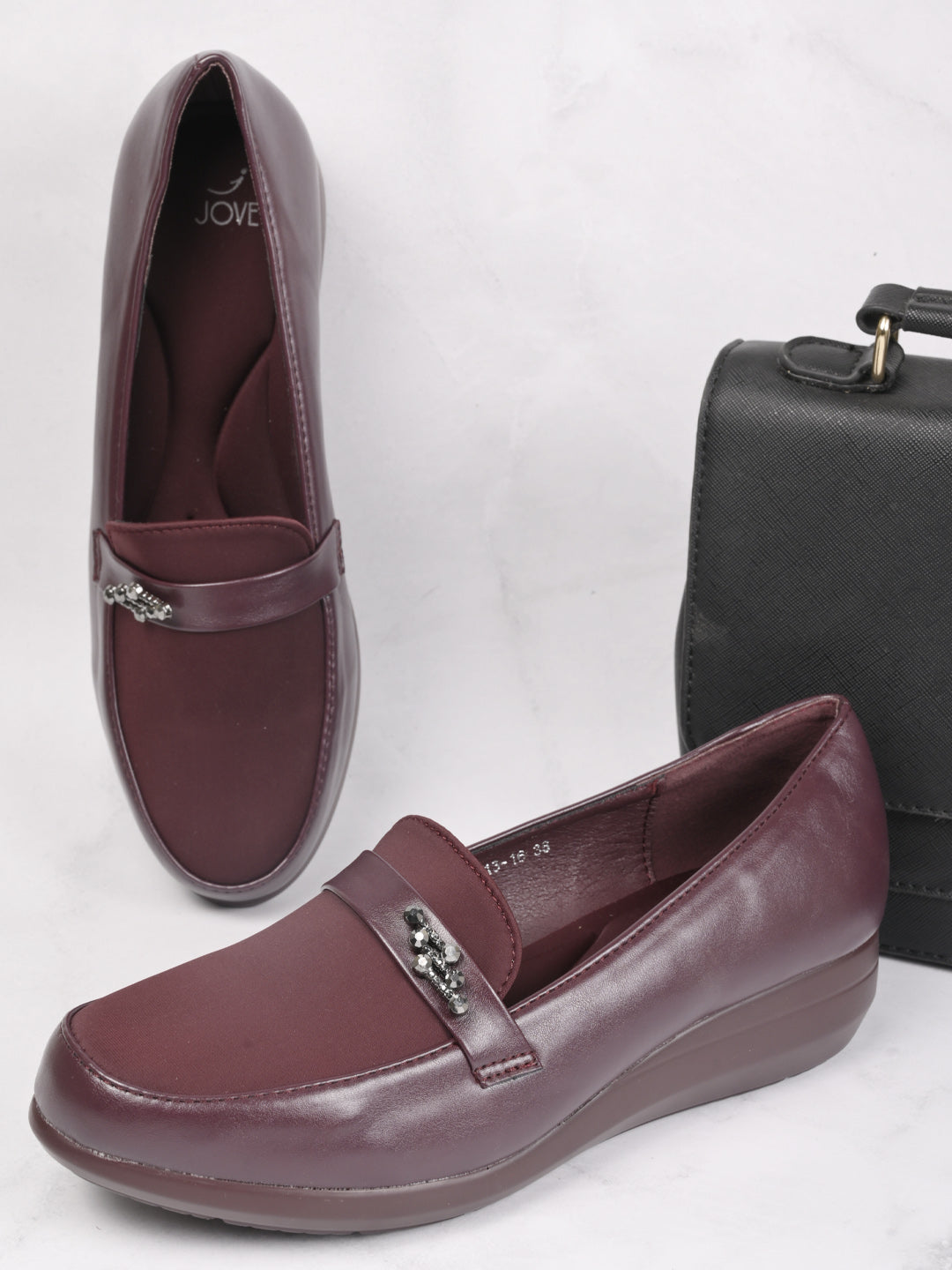 Women, Women Footwear, Maroon Loafers