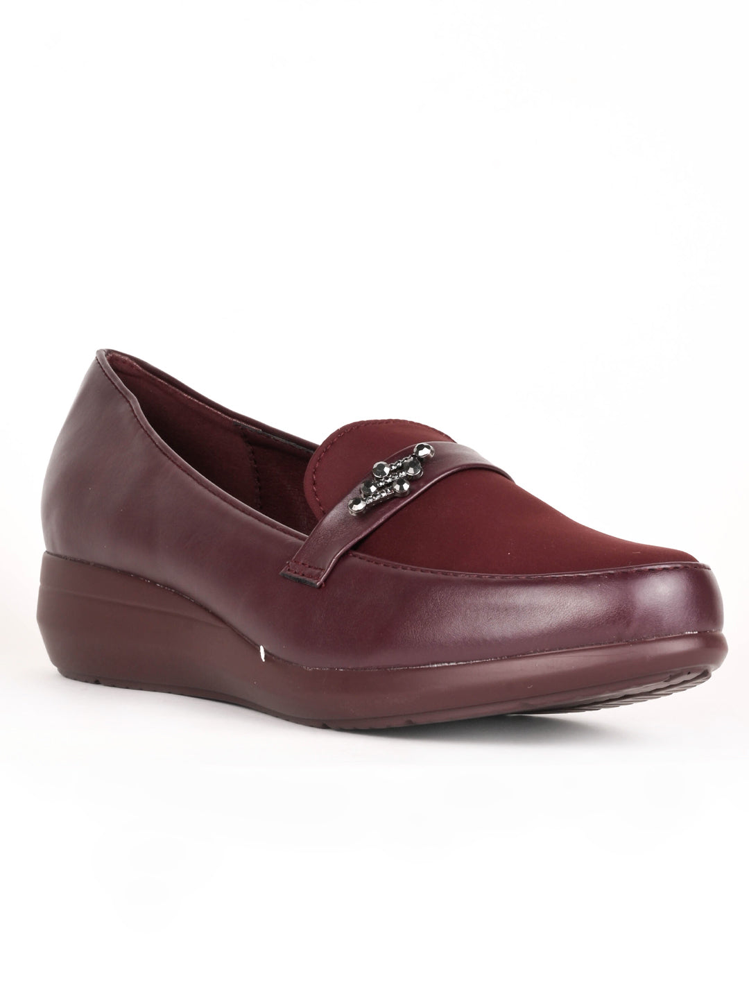 Women, Women Footwear, Maroon Loafers