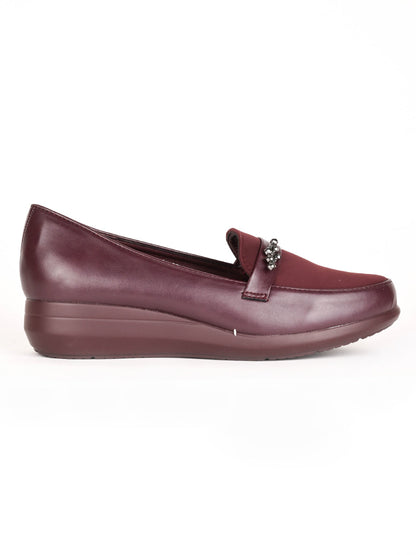 Women, Women Footwear, Maroon Loafers