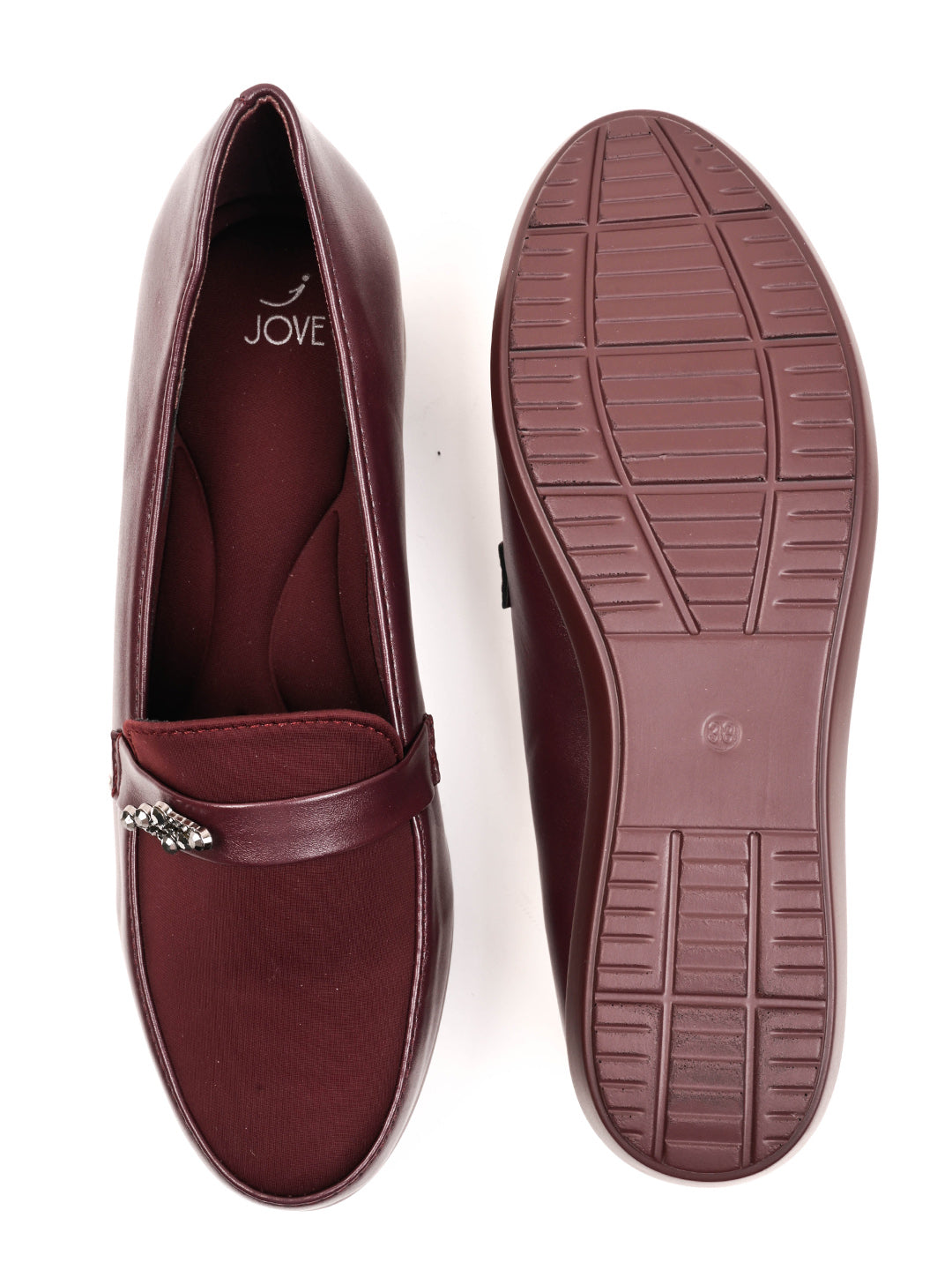 Women, Women Footwear, Maroon Loafers