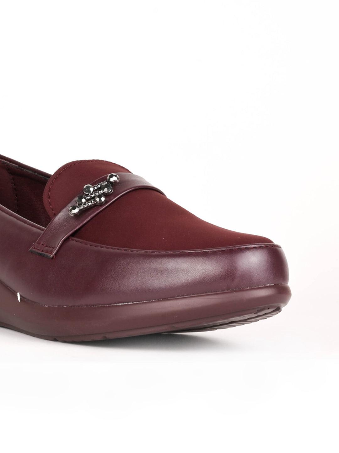 Women, Women Footwear, Maroon Loafers