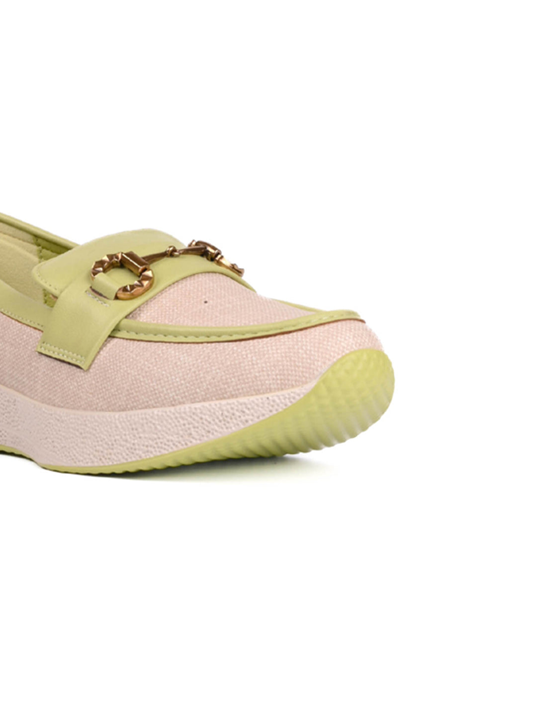 Women Green & Beige Colourblocked Loafers