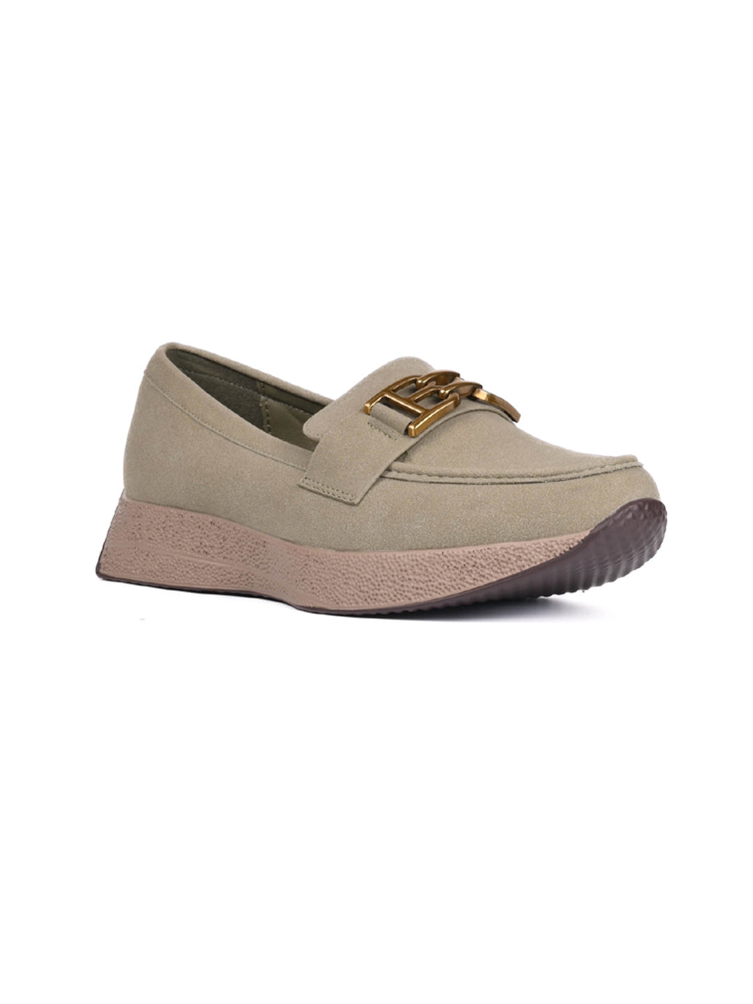 Women, Women Footwear, Olive Loafers