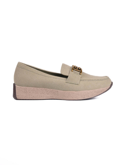 Women, Women Footwear, Olive Loafers